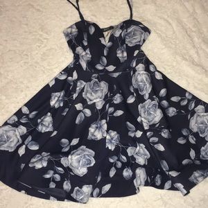 NWOT beautiful navy floral dress